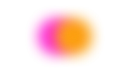 Illustration of a circle element with pink and orange gradient colors blurred with noise texture