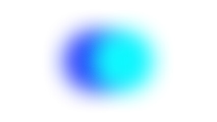 Illustration of a circle element with blue gradient color blurred with noise texture