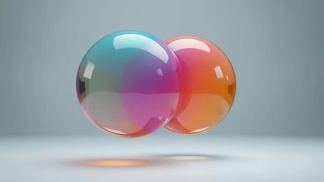 Tri-Tone Gradient Sphere - 4K Vibrant Segmented Orb for Design & Branding Projects  