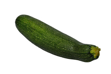 fresh green zucchini isolated on white background.