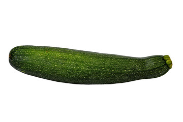 fresh green zucchini isolated on white background