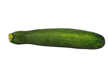 fresh green zucchini isolated on white background.