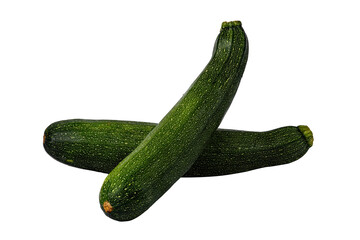 fresh green zucchini isolated on white background.
