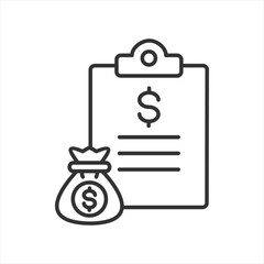 Accounting Outline Icon