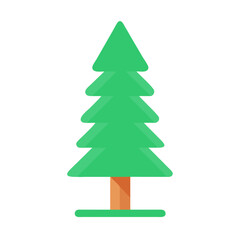 Simple stylized evergreen tree on a black background