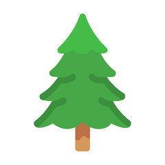 Flat vector tree icon isolated on black background