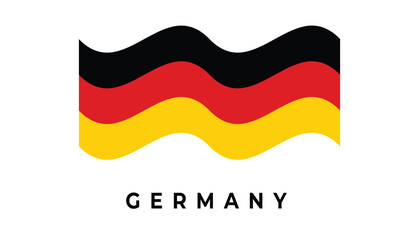 Germany Flag Waving Background. Unity Day Concept Design Vector Illustration. Germany Flag Brush