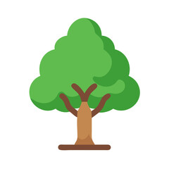 Isolated tree graphic illustration on a black background