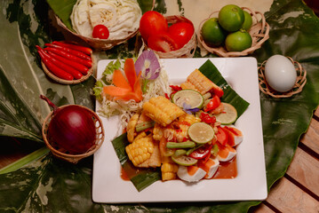A delicious Thai Somtam menu