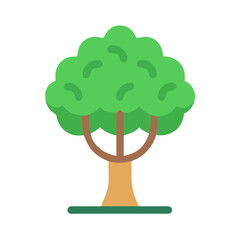 Isolated simple tree graphic on a black background