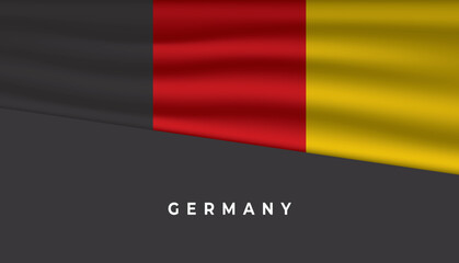 Germany Flag Waving Background. Unity Day Concept Design Vector Illustration. Germany Flag Brush