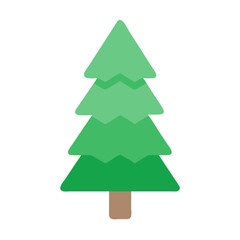 Stylized pine tree illustration on black background