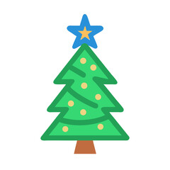 Stylized Christmas tree illustration on black background