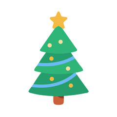 Simple stylized Christmas tree on a black background