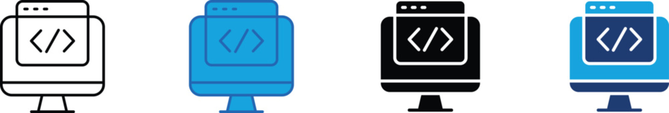 Web Development  multi - style icon