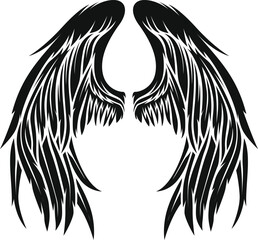 A huge black and white wings set