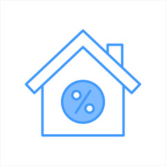 Home Taxes Blue Icon