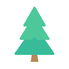 Stylized pine tree icon on a black background