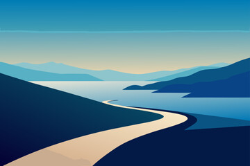 mountain road in the mountains