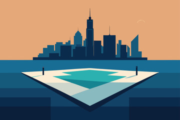 dubai skyline at sunset