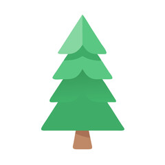 Stylized evergreen tree illustration on a black background