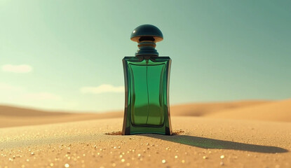 bottle of water in desert