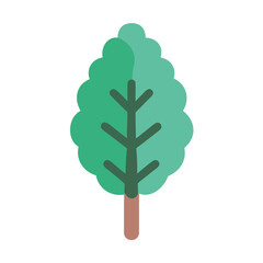 Stylized green tree illustration on black background for design