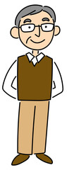 高齢男性のイラスト ベクター