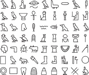 Ancient Egyptian Hieroglyphs Collection symbols egyptian symbols