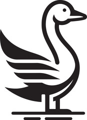 Fototapeta premium goose icon on a white background, vector illustration, EPS 10
