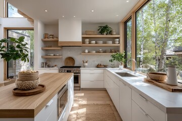 A Modern Kitchen Oasis: Natural Light and Elegant Design