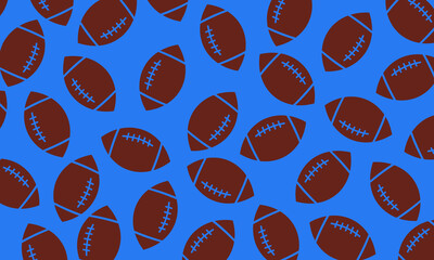 Seamless pattern with american football ball. seamless doodle pattern. American football ball background