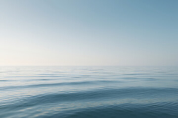 Obraz premium Calm ocean with a clear sky on a bright day view