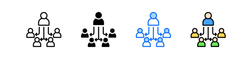 Leadership Icon Set Multiple Style Collection