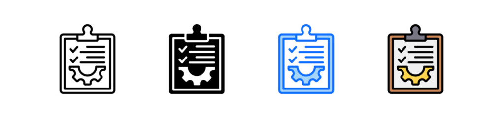 Project Management Icon Set Multiple Style Collection