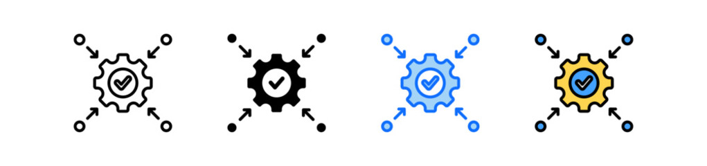 Strategic Alignment Icon Set Multiple Style Collection