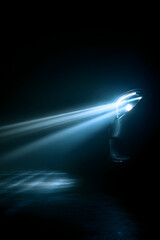 Innovative Xenon Car Light Emitting Futuristic Bluish Glow in Dark Setting