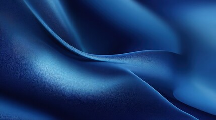 Obraz premium Abstract corporate wavy pattern, gradient blue silk texture for high end fashion or cosmetics branding applications. Modern and sophisticated design background with smooth lines.