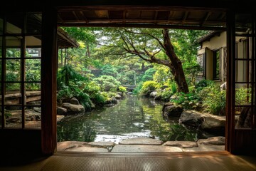 Fototapeta premium Japanese garden vista