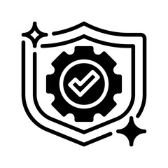 Risk Management Line Icon, Outline Symbol for Hazard Mitigation, Business Security, Uncertainty Control, Financial Protection, and Threat Assessment. Vector Sign Icon.