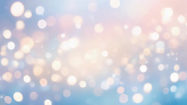 Dreamy bokeh sparkle motion animation with pastel colors and soft blur in tranquil floating loop for beauty and meditation visuals