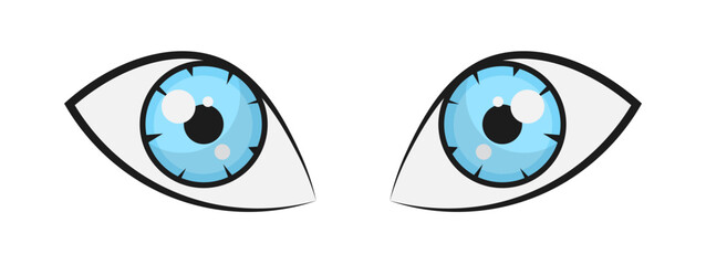 human blue eyes retina iris beautiful eye illustration clipart