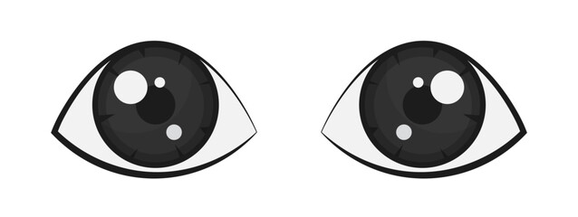 black retina human eyes illustration cartoon clipart