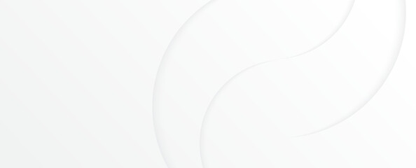 White background shape circle abstract desige concept. space style for creative. wallpaper poster, banner, flyer.