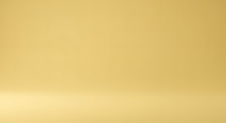 Warm golden yellow abstract studio background with a smooth gradient. Minimalist empty space for product presentation or design.