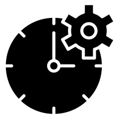Time Management Glyph Icon