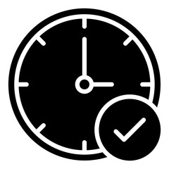 On Time Glyph Icon