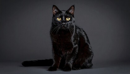 Black cat portrait