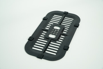 sleek air fryer basket designed for grilling food,empty air fryer