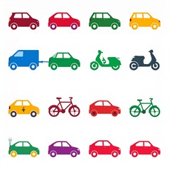 Electric Mobility Icon Set
